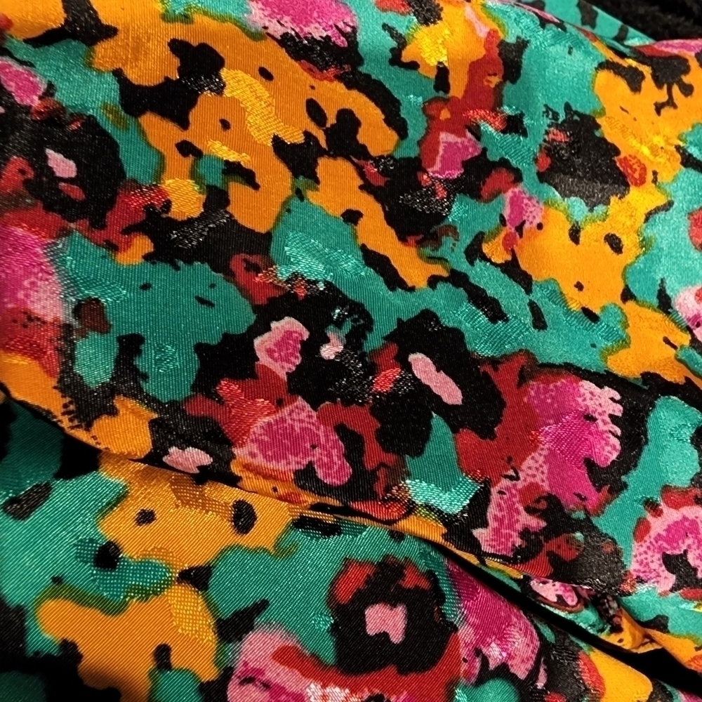 Vintage Notations Lightweight Button Up Floral Cr… - image 3